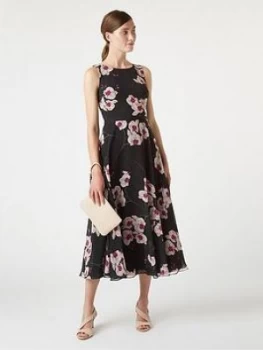 Image of Hobbs Orchid Print Carly Dress - Black Multi