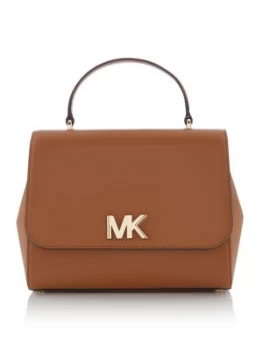 Image of Michael Kors Mott medium satchel bag Tan