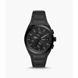 Image of Fossil Mens Everett Chronograph Stainless Steel Watch - Black