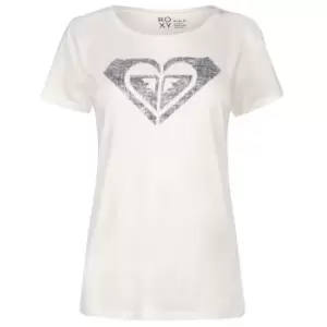 Image of Roxy My Heart T Shirt Ladies - White
