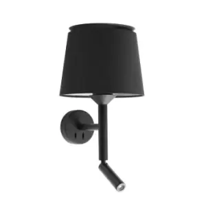 Image of Savoy Reading Light Wall Light Black, E27