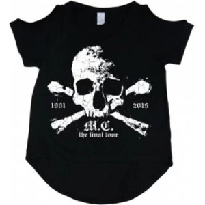 Image of Motley Crue Orbit Ladies Black Cutout TSt: Small