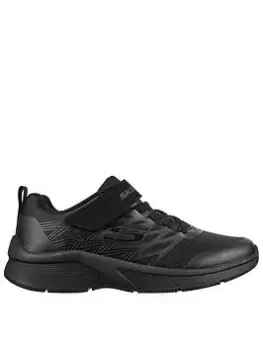 Image of Skechers Microspec Texlor Trainer, Black, Size 9.5 Younger