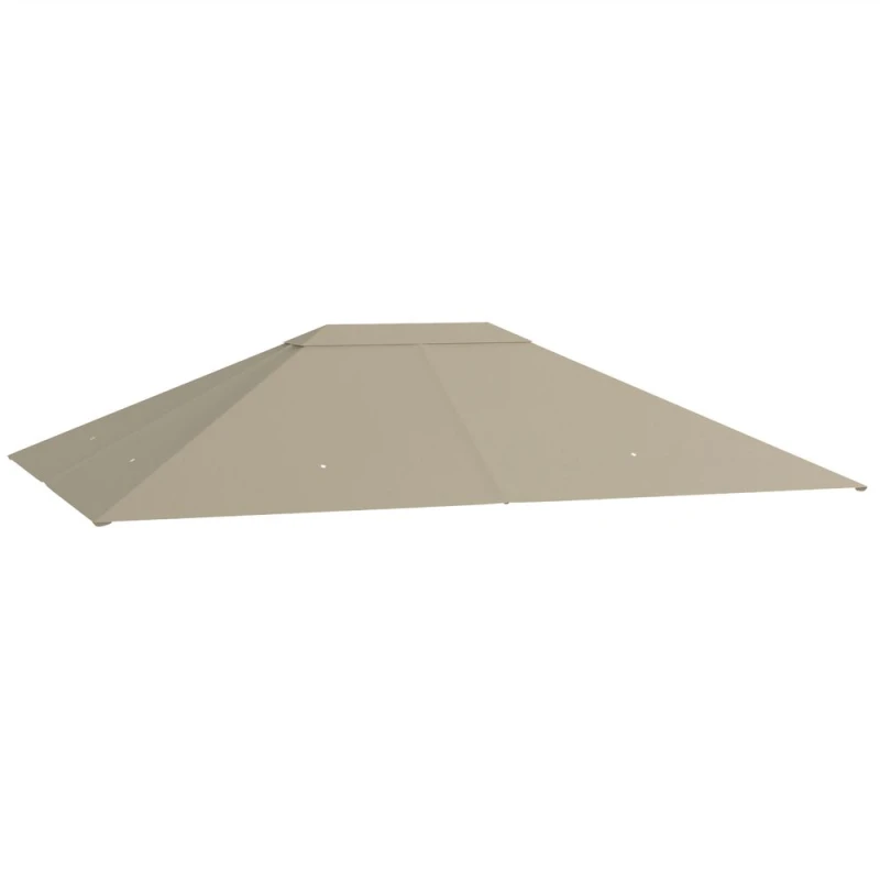 Image of Outsunny 3x4m Replacement Gazebo Roof Cover - Brown, Brown 84C-487V00KK