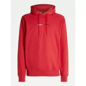 Image of Tommy Jeans Logo Hoodie - Red