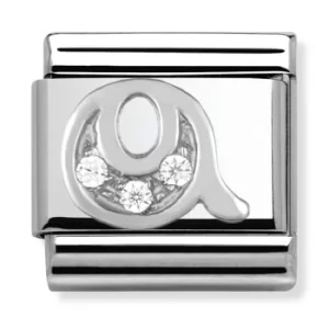 Image of Nomination CLASSIC Silvershine Letter Q Charm 330301/17