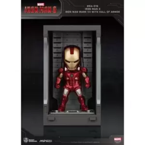 Image of Iron Man 3 Mini Egg Attack Action Figure Hall of Armor Iron Man Mark VII 8 cm