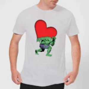 Image of Marvel Comics Hulk Heart T-Shirt - Grey - M