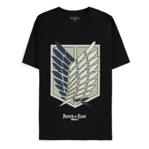 Image of Attack on Titan T-Shirt Logo Season 4 Size S
