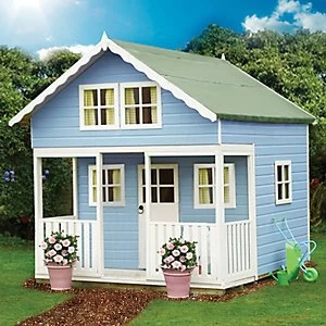 Image of Shire 8 x 9ft Lodge & Bunk Large Wooden Playhouse with Veranda