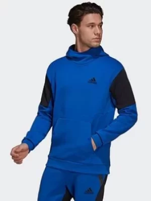 Image of adidas Designed for Gameday Hoodie, Blue Size M Men