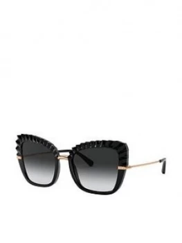 Image of Dolce & Gabbana Cateye Sunglasses - Black