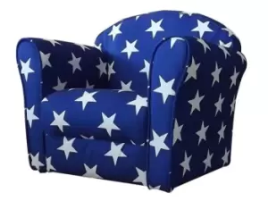 Image of Kidsaw Blue with White Stars Mini Kids Armchair