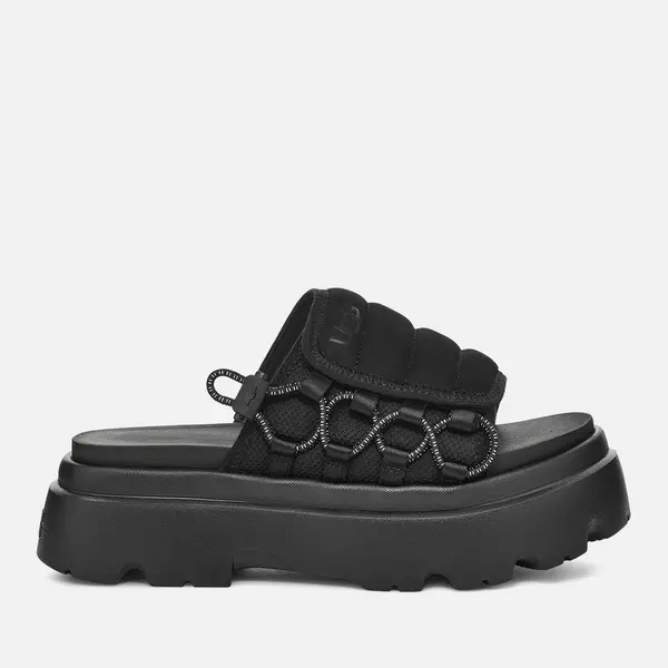 Image of UGG Womens Callie Flatform Sandals - Black - UK 8 Black Sandals female 1152697-BLK 8