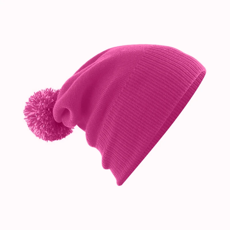 Image of Beechfield Snowstar Beanie in Fuchsia Fuchsia Unisex One Size