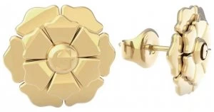 Image of Guess Peony Gold PVD Flower Stud Earrings UBE79199 Jewellery