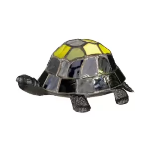 Image of Table Lamp Turtle Tortoise Battery Tiffany Shell Integrated LED Vintage Bronze