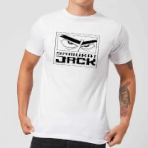 Image of Samurai Jack Stylised Logo Mens T-Shirt - White - S
