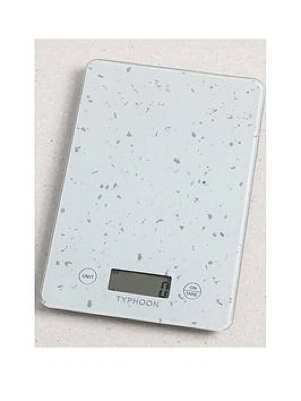 Image of Typhoon Elements Quartz Effect Digital Scales White ONE SIZE