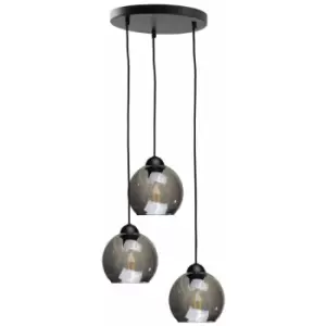 Image of Keter Yuno Cluster Pendant Ceiling Light Black, 30cm, 3x E27