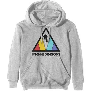 Image of Imagine Dragons - Triangle Logo Unisex Medium Hoodie - White