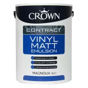 Image of Crown Brilliant White Contract Paint - Vinyl Matt - 5L