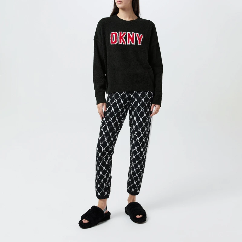 Image of DKNY Long Sleeve Pyjama Set - Black 8
