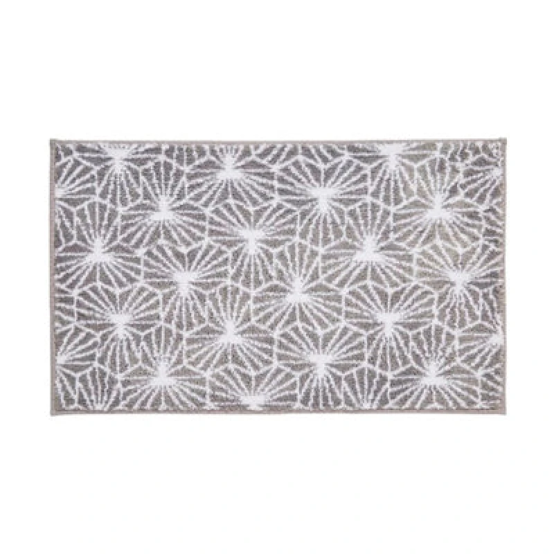 Image of Allure Bath Fashions Geometric Design Non-Slip Bath Mat - Grey