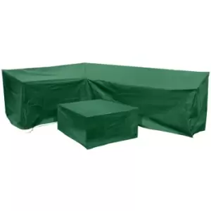 Image of Barbados Left-Side L Shape Lounge Cover Set in Green
