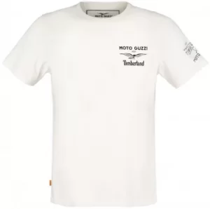 Image of Timberland Moto Guzzi Back Graphic Tee T-Shirt beige