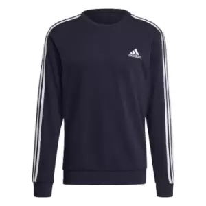 Image of adidas Essentials French Terry 3-Stripes Sweatshirt Mens - Blue