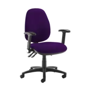 Image of Dams MTO Jota High Back Operator Chair with Folding Arms - Blizzard Grey