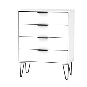 Image of Manhattan Matt white 4 Drawer Chest (H)910mm (W)765mm (D)395mm