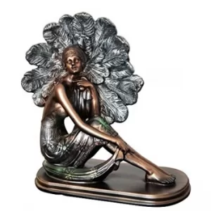 Image of Silhouette Collection Lady Figurine Bronze & Green 21cm