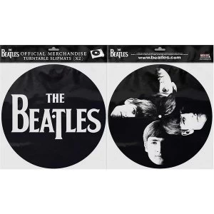 Image of The Beatles - Drop T Logo & Faces Turntable Slipmat Set
