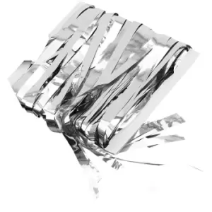 Image of Bristol Novelty Tinsel Curtains (One Size) (Silver) - Silver