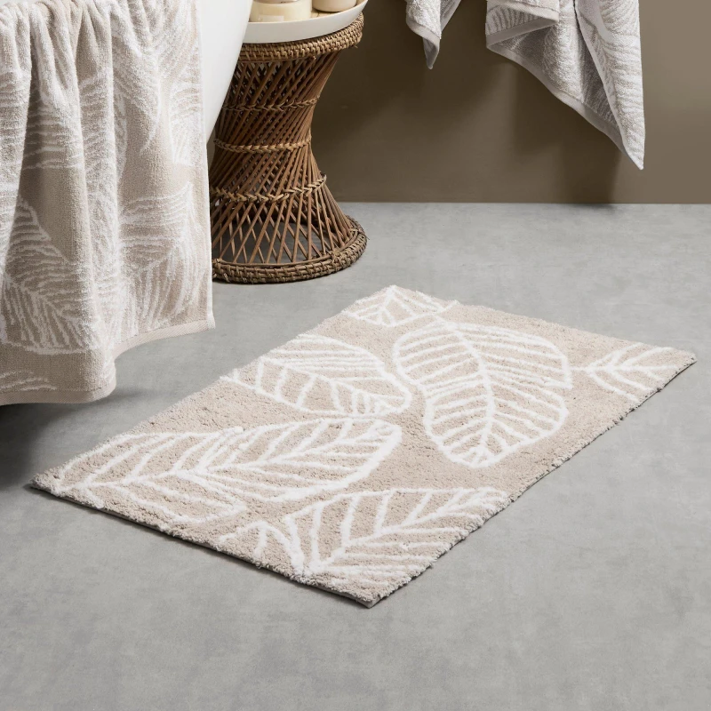 Image of Fusion 'Matteo' 100% Cotton Bath Mat Natural