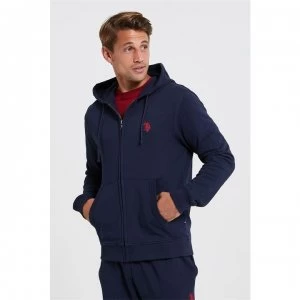 Image of US Polo Assn Fleece Zip Hoodie - Navy Blazer