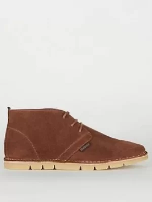 Image of Barbour Barbour Ledger Suede Stitch Down Chukka Boots, Chestnut, Size 9, Men