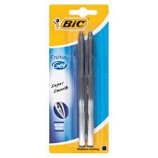 Image of Bic Cristal V2 Gel Ink Pen Black Pack of 20 Pens