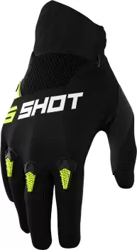 Image of Shot Devo Motocross Gloves, black-yellow, Size L, black-yellow, Size L