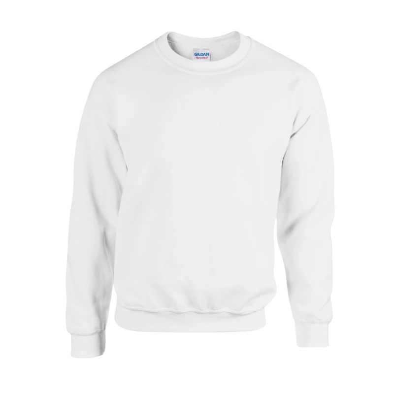 Image of Gildan Mens Heavy Blend Crew Neck Sweatshirt in White Size: Small White Male S