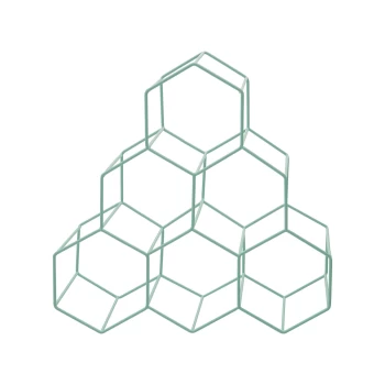 Image of Vertex 6 Bottle Wine Rack - Green