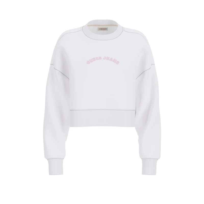 Image of Guess Guess Crop Swater Ld62 White female 8 (XS)