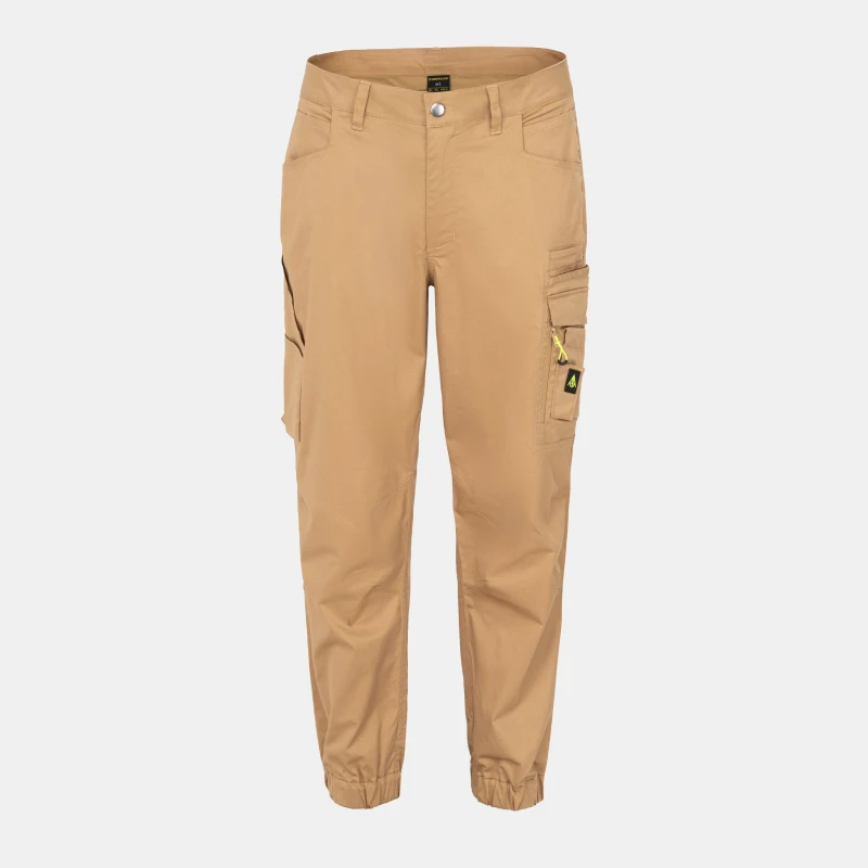 Image of Dunlop Elasticated Cuff Work Trousers Mens Beige male S