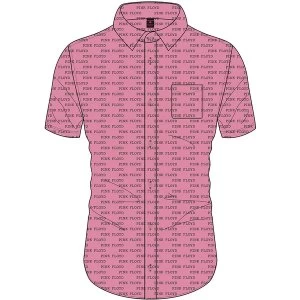 Image of Pink Floyd - Courier Pattern Unisex Medium T-Shirt - Pink