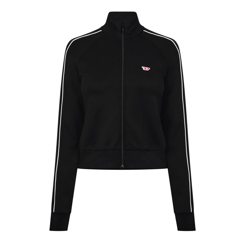 Image of Diesel Womens Jamila Full Zip Tracksuit Top Black female 12