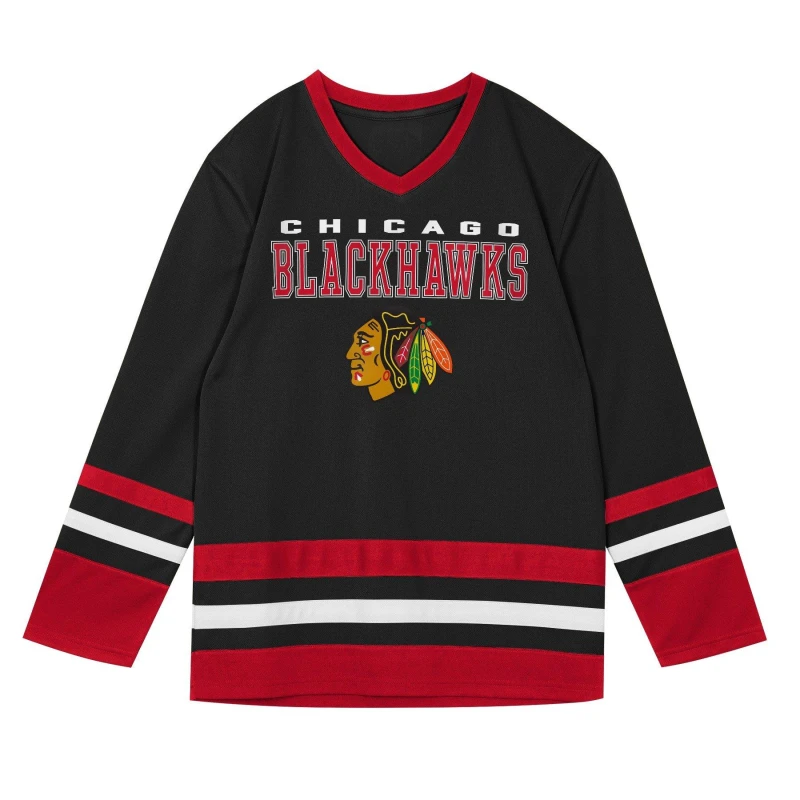 Image of NHL Kids Replica Ice Hockey Shirt C Blackhawks male 9-10 (M)