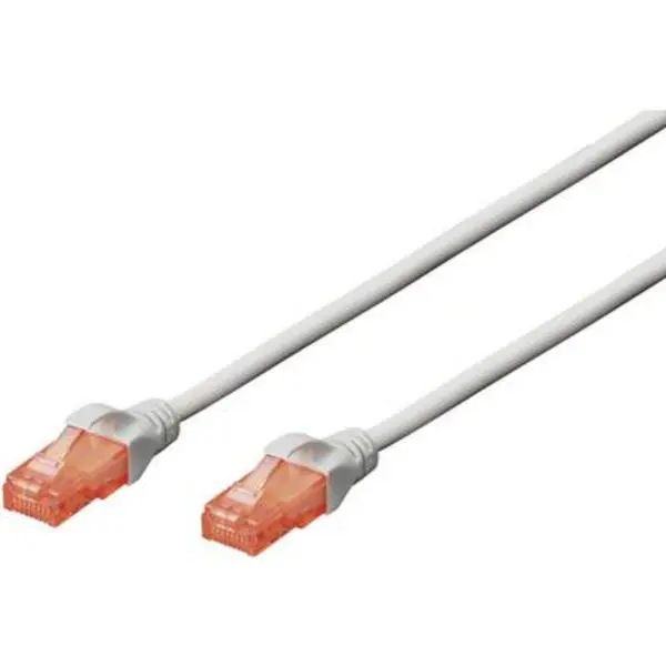 Image of Digitus DK-1617-150 RJ45 Network cable, patch cable CAT 6 U/UTP 15m Grey incl. detent DK-1617-150