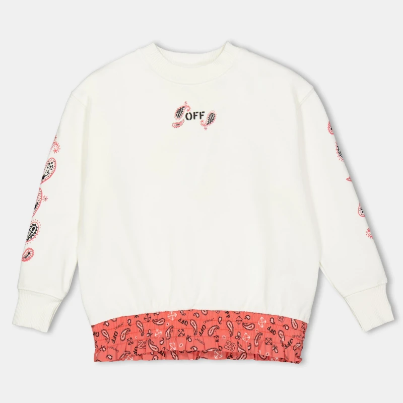 Image of Off White Kids Crew Sweater White/Black female 6Y